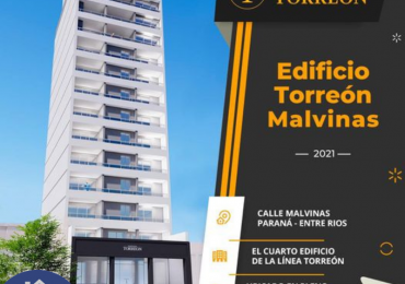 VENDE: Departamentos Edificio Torreón 4, Malvinas.